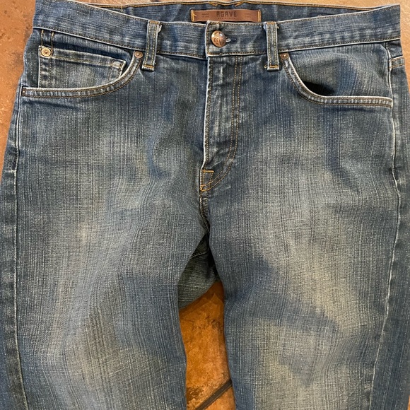 AGAVE MADE IN USA Classic Straight Gringo Jeans in Blue Brown Flex Size 34 $198 - Picture 6 of 11